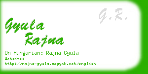 gyula rajna business card